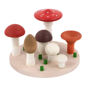 Lesena igrača BAJO, gobe, prosta igra