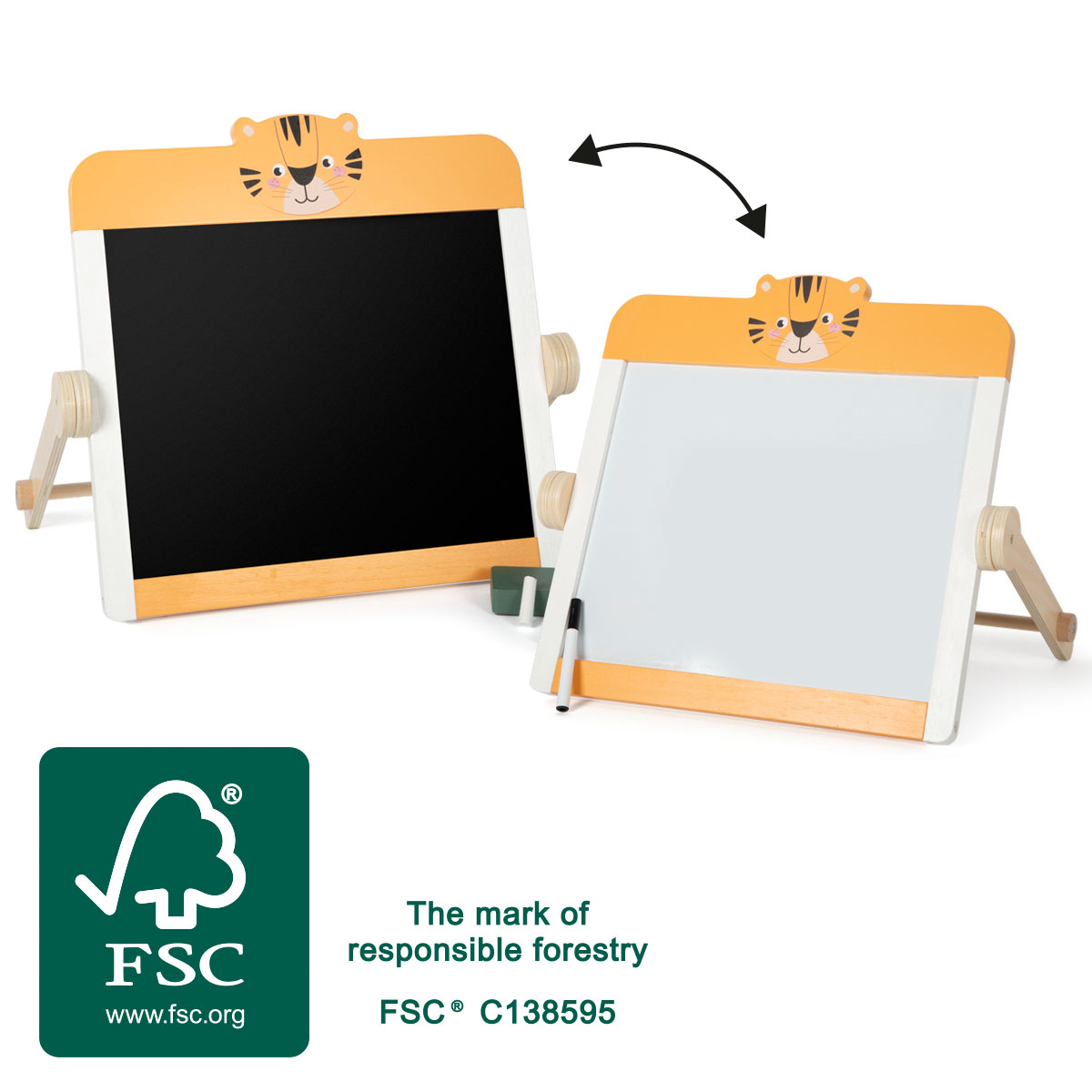 Small Foot: Tabla Safari – črna in bela tabla - slika 5