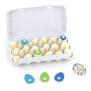 Vilac Memomelette – lesena igra spomina z jajčki. Zabavna in poučna igra za razvoj koncentracije pri otrocih.