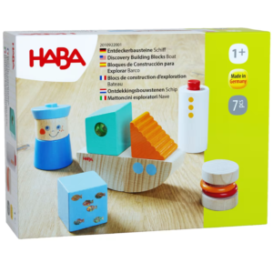 HABA raziskovalne kocke ladja lesena senzorična igrača za dojenčke