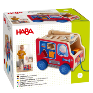 HABA gasilski avto vlečna lesena igrača za otroke