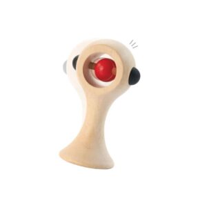 PlanToys ropotuljica z visokim kontrastom črno bela igrača za dojenčke